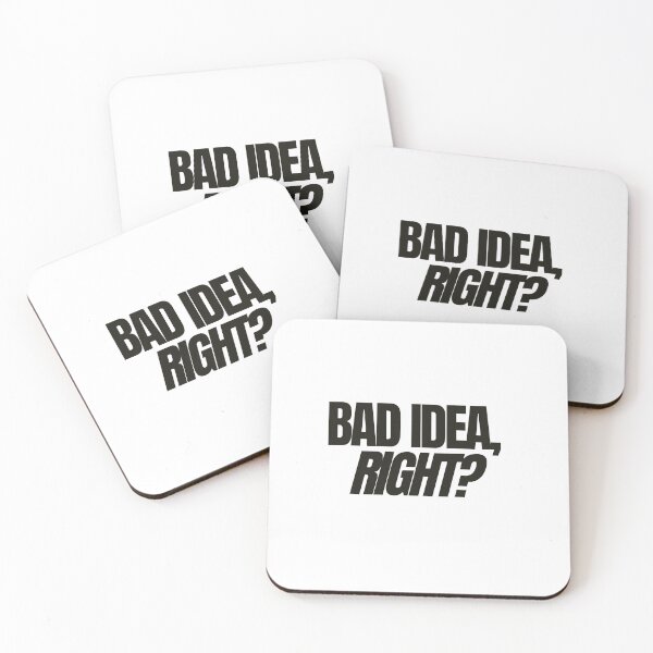 Item preview, Bad Idea Right Bold Black Typography Slogan designed and sold by Rhodes Shop.