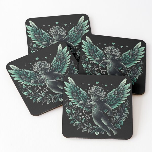 Item preview, Baroque Cupid with Green Wings designed and sold by NerdiPop.