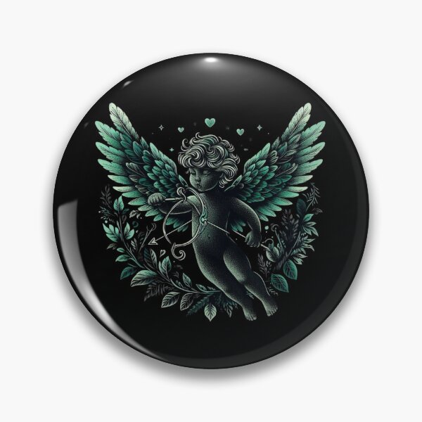 Item preview, Baroque Cupid with Green Wings designed and sold by NerdiPop.