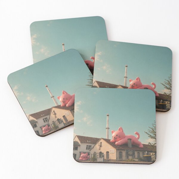 Item preview, Giant pink cat on a factory roof in Lörrach designed and sold by Mauswohn.