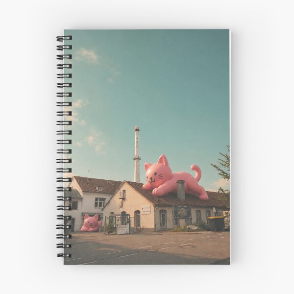 Item preview, Giant pink cat on a factory roof in Lörrach designed and sold by Mauswohn.
