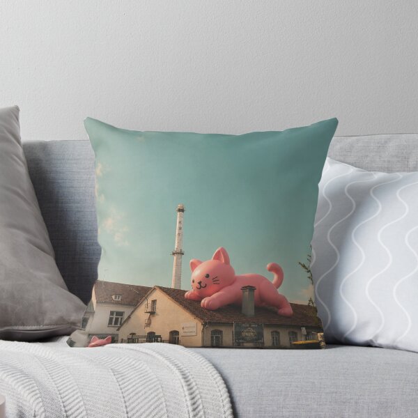 Item preview, Giant pink cat on a factory roof in Lörrach designed and sold by Mauswohn.