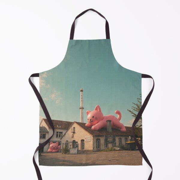 Item preview, Giant pink cat on a factory roof in Lörrach designed and sold by Mauswohn.