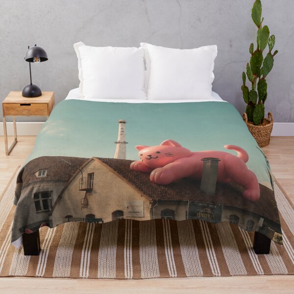 Item preview, Giant pink cat on a factory roof in Lörrach designed and sold by Mauswohn.