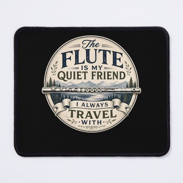 Item preview, The flute is my quiet friend I always travel with. designed and sold by FreshPixelArt.