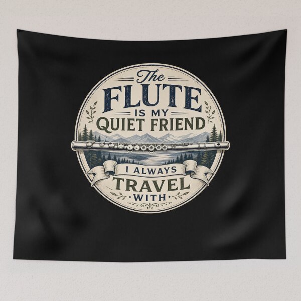 Item preview, The flute is my quiet friend I always travel with. designed and sold by FreshPixelArt.