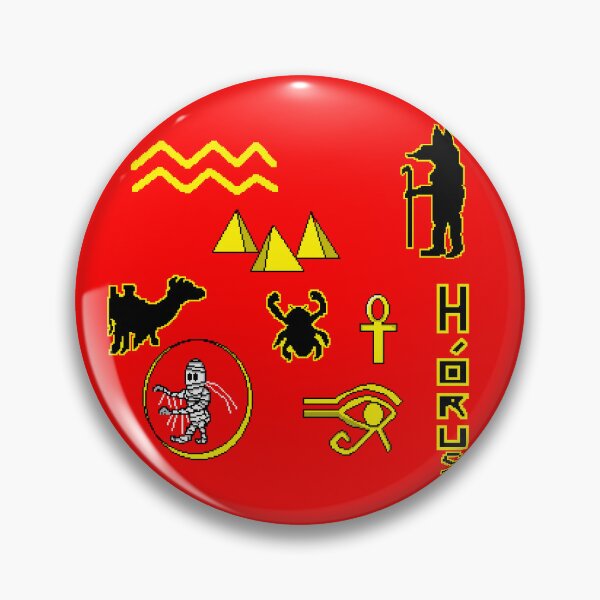 Item preview, Ancient Egypt Symbols Gold Pixel art designed and sold by RetroRlx.