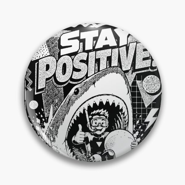 Item preview, Stay Positive Funny Shark Diver 90s designed and sold by graphixpolash.