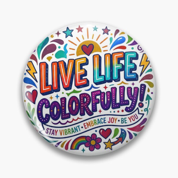 Item preview, Live Life Colorfully – Vibrant Positive Typography Rainbow Design designed and sold by Spreesnake.