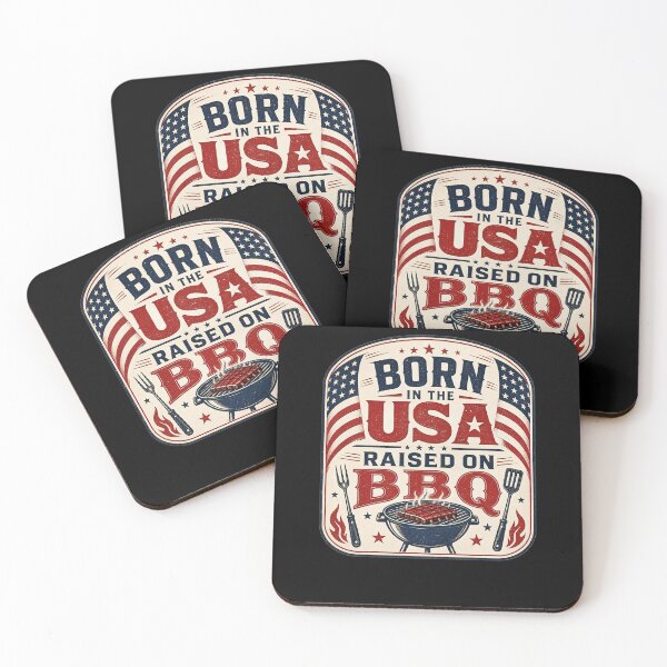 Item preview, Born in the USA, Raised on BBQ designed and sold by FreshPixelArt.