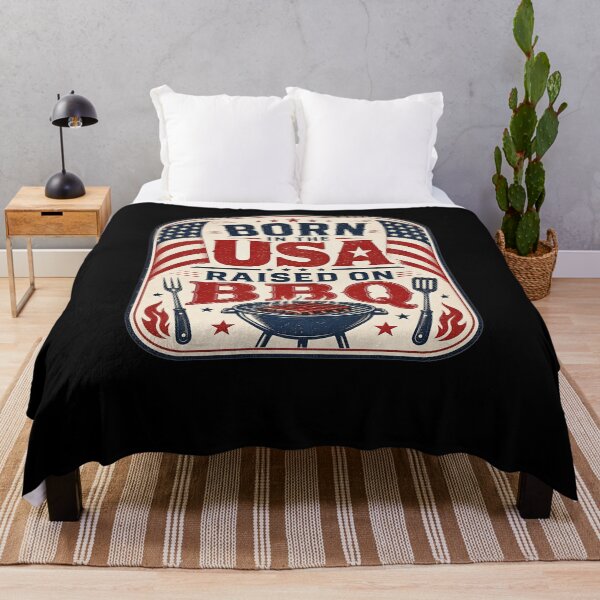 Item preview, Born in the USA, Raised on BBQ designed and sold by FreshPixelArt.