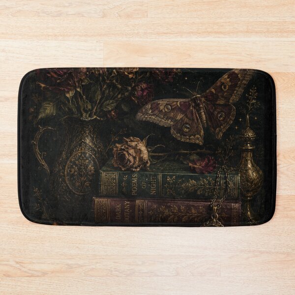 Item preview, Dark Botanical Moon Art | Gothic Roses Moth Vintage Aesthetic designed and sold by irfanshikh.