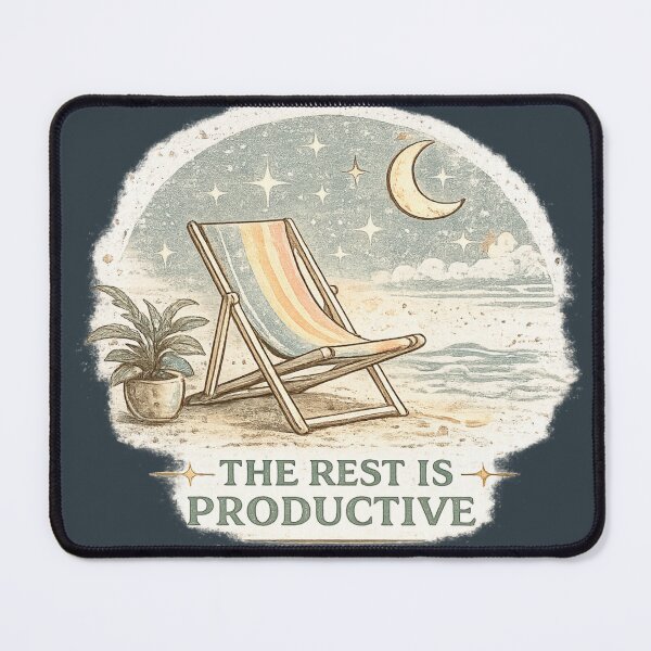 Item preview, The Rest Is Productive – Vintage Rest & Relaxation Aesthetic designed and sold by BeaVibes.