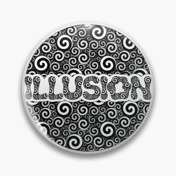 Item preview, Illustration with the word illusion and abstract circles designed and sold by RizikCat.