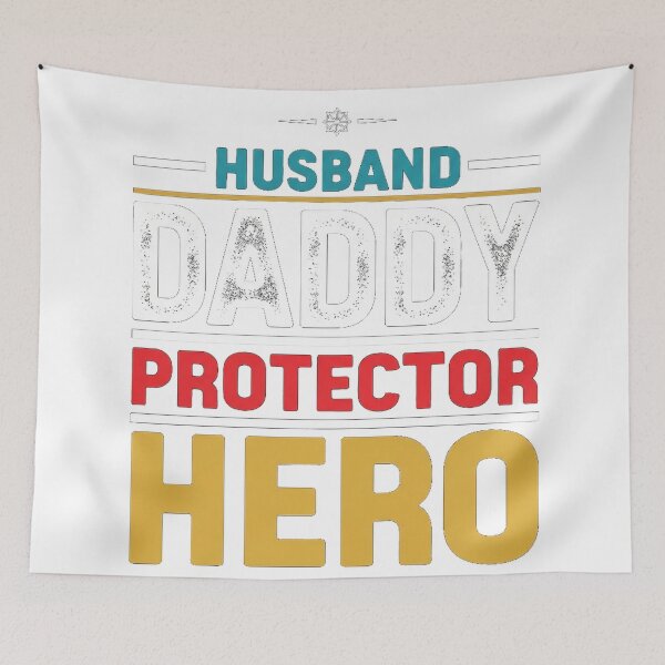 Item preview, Husband Daddy Protector Hero Minimalist Quote Cool Dad designed and sold by Designs-RZ.