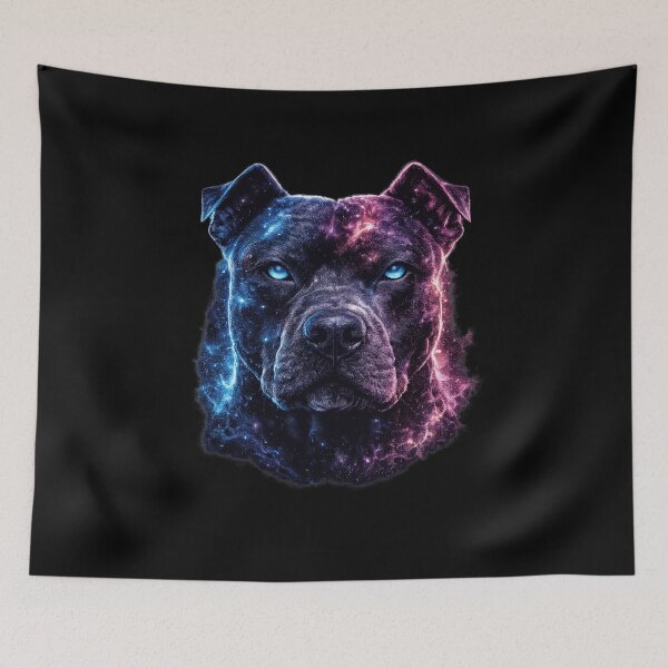 Item preview, Pit Bull Galaxy Cosmic Guardian Nebula Dog Art designed and sold by AMICO77.