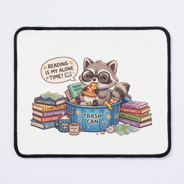 Item preview, Bookworm Trash Panda AF Tee | Reading Is My Alone Time Superpower Raccoon designed and sold by Ashley critters.