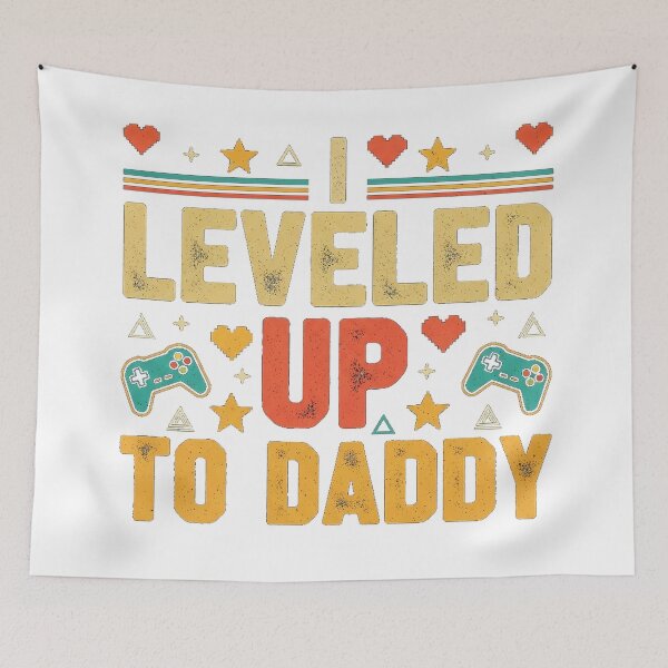 Item preview, I Leveled Up To Daddy Simple Funny Gaming Dad Humor Tee designed and sold by Designs-RZ.