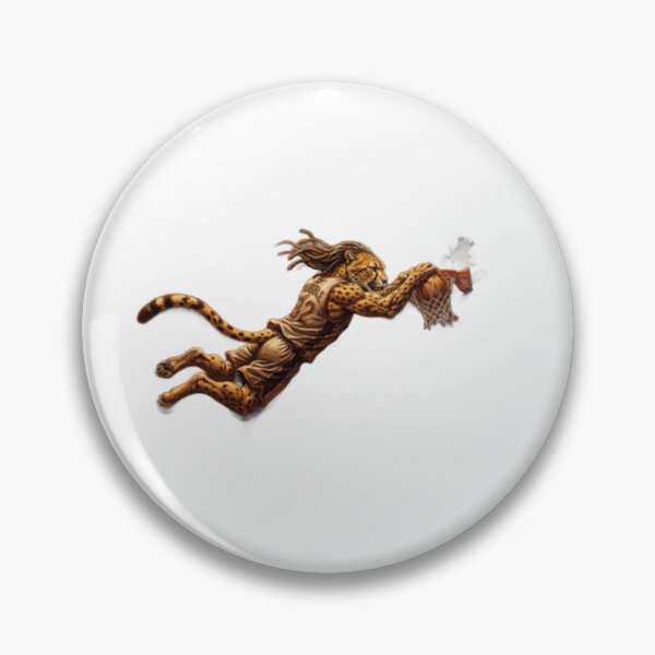 Item preview, Cheetah Slam Dunk Basketball Mascot designed and sold by ikonicgallery.