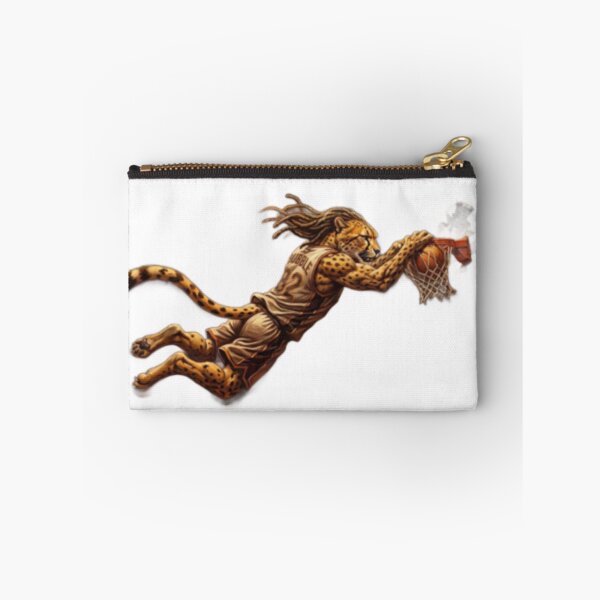 Item preview, Cheetah Slam Dunk Basketball Mascot designed and sold by ikonicgallery.