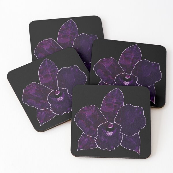 Item preview,  Dark Purple Orchid – Gothic Botanical Digital Art designed and sold by BatNature.