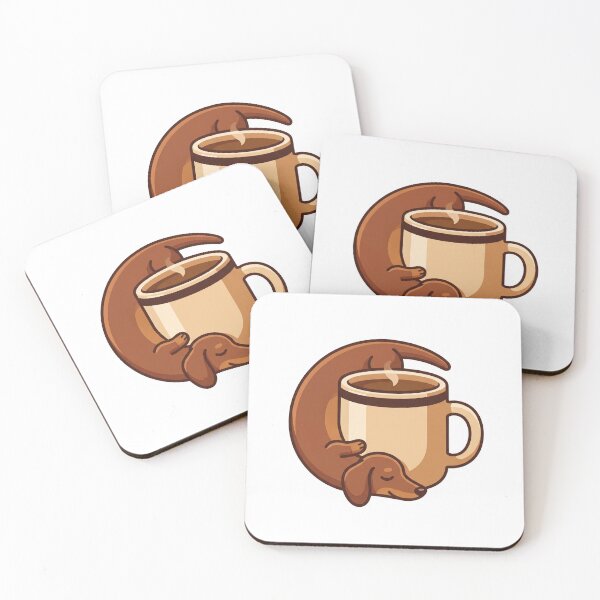 Item preview, Dachshund Coffee Mug Sticker V.1 designed and sold by pixelbloom17.