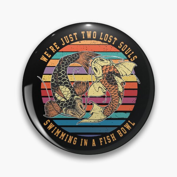 Item preview, Wish You Were Here Two Lost Souls Retro Koi Fish Art designed and sold by noahdmason.