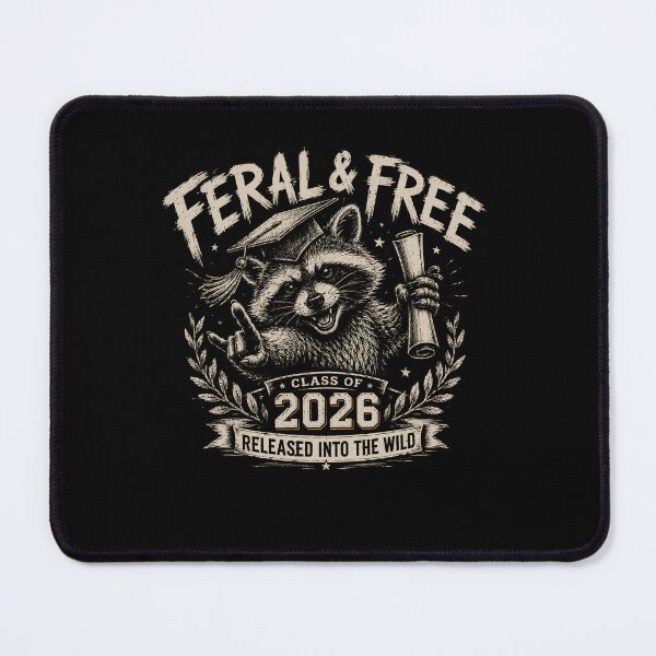 Item preview, Graduation Shirt | Funny Senior 2026 Gift | Feral and Free Tee | Feral And Free Tee | Sarcastic Senior designed and sold by THREE LITTLE BEANS.