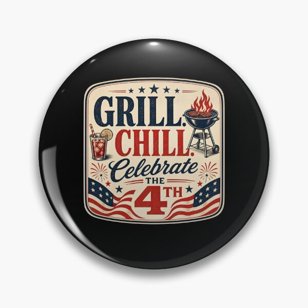 Item preview, Grill. Chill. Celebrate the 4th designed and sold by FreshPixelArt.