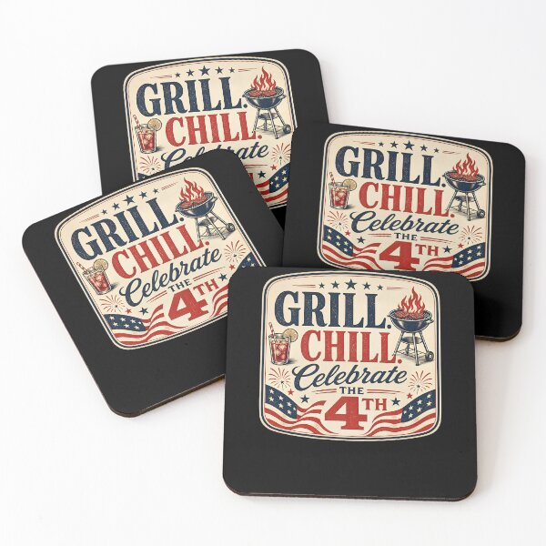 Item preview, Grill. Chill. Celebrate the 4th designed and sold by FreshPixelArt.