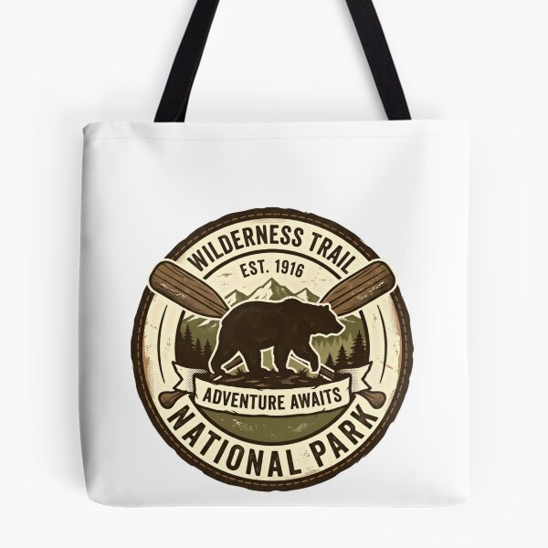 Item preview, Wilderness Trail Est. 1916 Adventure Awaits National Park Outdoor Hiker Camper designed and sold by Simsimah26Parks.