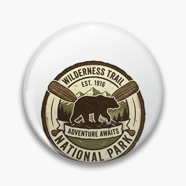 Item preview, Wilderness Trail Est. 1916 Adventure Awaits National Park Outdoor Hiker Camper designed and sold by Simsimah26Parks.