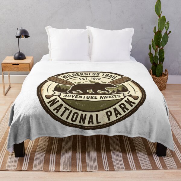 Item preview, Wilderness Trail Est. 1916 Adventure Awaits National Park Outdoor Hiker Camper designed and sold by Simsimah26Parks.