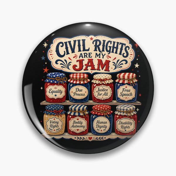 Item preview, Civil Rights are my Jam Liberal Values Fourth of July shirt, No Kings in America, Subtle Anti Trump Fascism, Kindess Inclusivity designed and sold by THREE LITTLE BEANS.