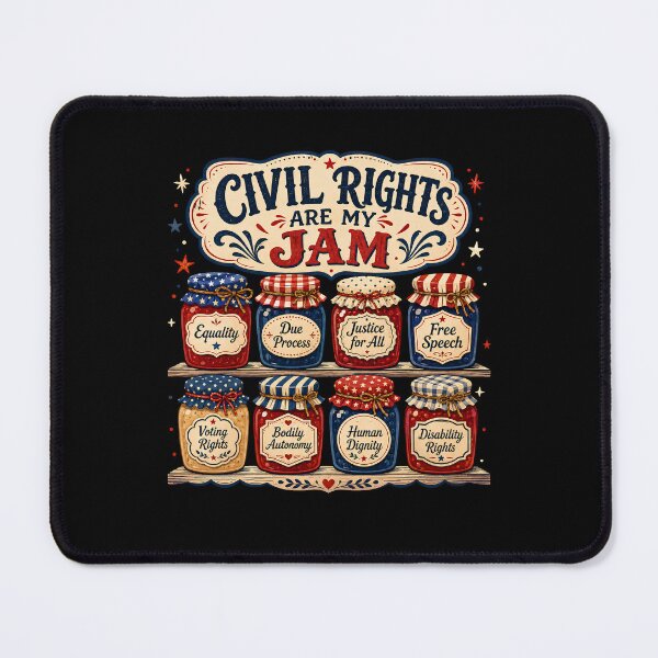Item preview, Civil Rights are my Jam Liberal Values Fourth of July shirt, No Kings in America, Subtle Anti Trump Fascism, Kindess Inclusivity designed and sold by THREE LITTLE BEANS.