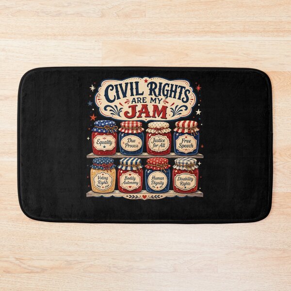 Item preview, Civil Rights are my Jam Liberal Values Fourth of July shirt, No Kings in America, Subtle Anti Trump Fascism, Kindess Inclusivity designed and sold by THREE LITTLE BEANS.