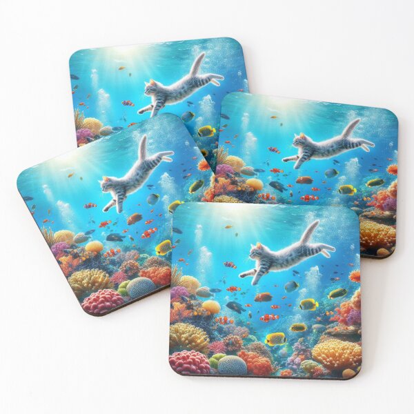 Item preview, Underwater Cat – Surreal Ocean Adventure designed and sold by Dogandesighn.