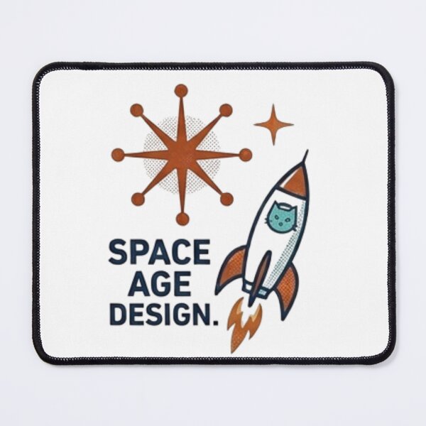 Item preview, Funny Space Cat Gift Space Age Design Retro Rocket Cat Lover Poster 50s Aesthetic Cat Shirt Gift designed and sold by Dev Mode.