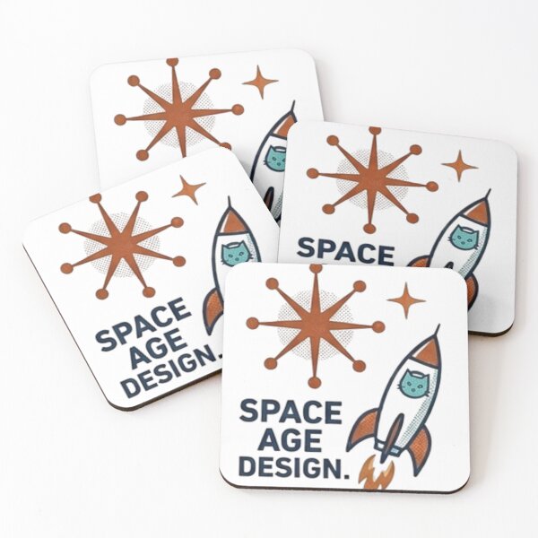 Item preview, Funny Space Cat Gift Space Age Design Retro Rocket Cat  Lover Poster 50s Aesthetic Cat Shirt Gift designed and sold by Dev Mode.