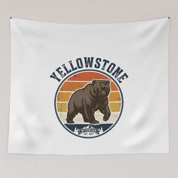 Item preview, Yellowstone Wyoming Est. 1872 National Park Grizzly Bear Wilderness Travel designed and sold by Simsimah26Parks.