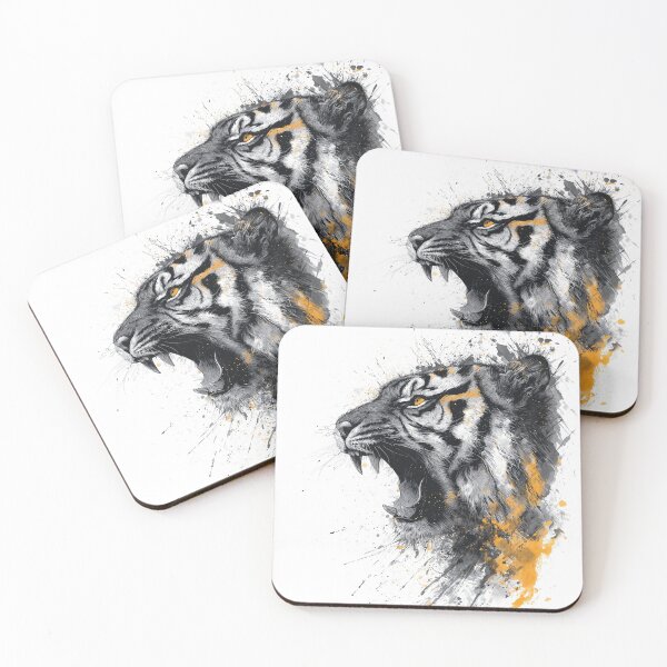 Item preview, Roaring Tiger | Dynamic Sumi-e Ink Splash Art designed and sold by Chaaa-han.
