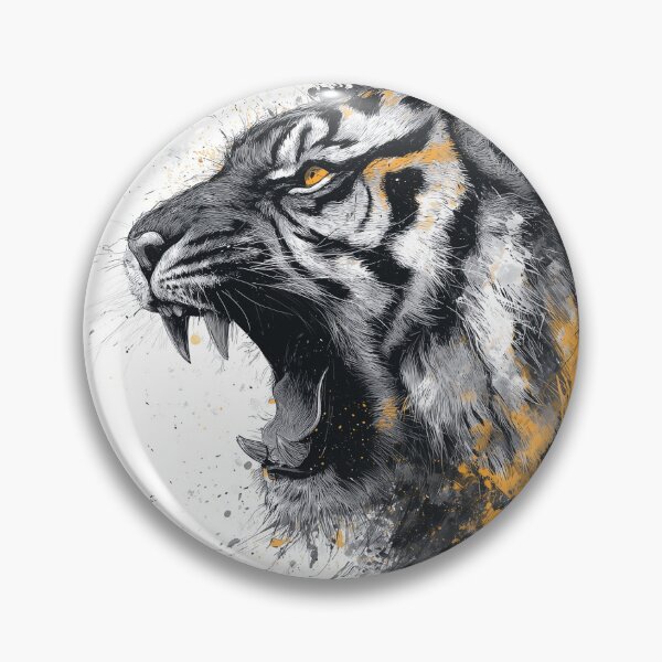 Item preview, Roaring Tiger | Dynamic Sumi-e Ink Splash Art designed and sold by Chaaa-han.