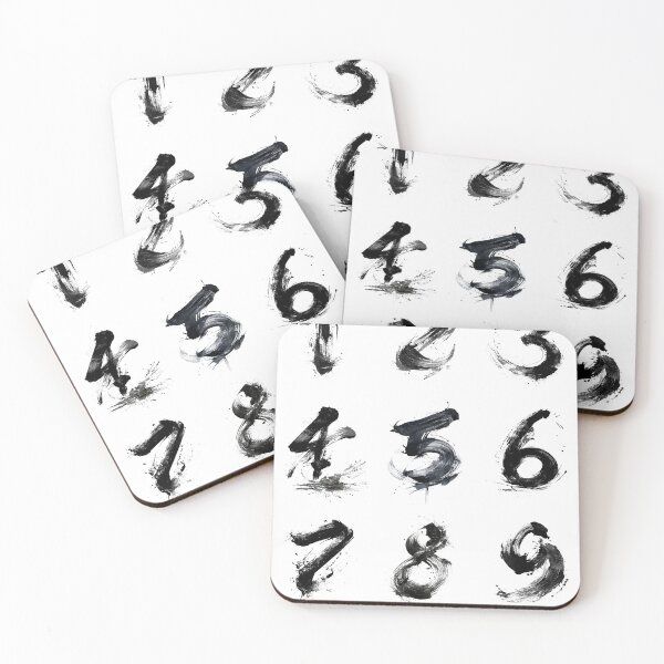 Item preview, Sumi-e Numbers 1-9 | Bold Japanese Ink Brush Typography Art designed and sold by Chaaa-han.