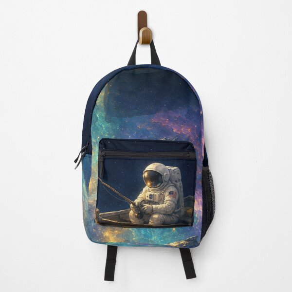 Item preview, Gone Fishing in Deep Space — Astronaut in Rowboat Over Glowing Nebula Sci-Fi Art Poster designed and sold by Fanverse Merchandise.