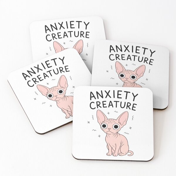 Item preview, Anxiety Creature Sphynx Cat designed and sold by INVITOARTE.
