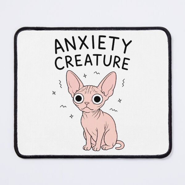 Item preview, Anxiety Creature Sphynx Cat designed and sold by INVITOARTE.