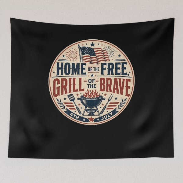 Item preview, Home of the Free, Grill of the Brave designed and sold by FreshPixelArt.