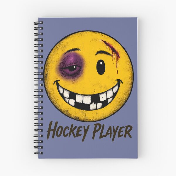 Item preview, Hockey Player — Battle Worn Smiley Face  designed and sold by BB Design Garage.