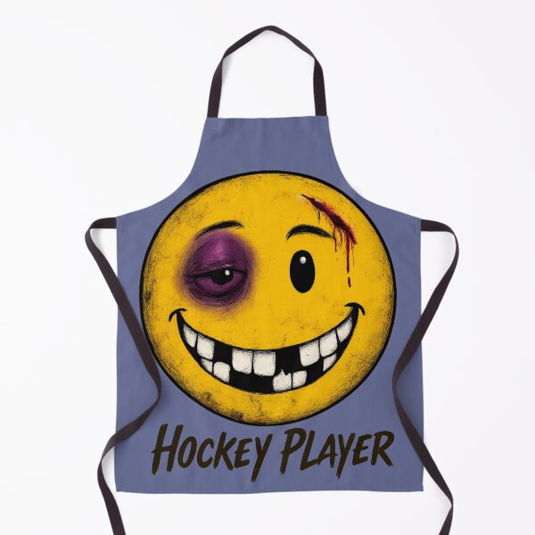 Item preview, Hockey Player — Battle Worn Smiley Face designed and sold by BB Design Garage.