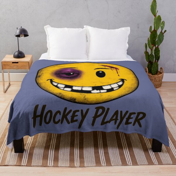 Item preview, Hockey Player — Battle Worn Smiley Face  designed and sold by BB Design Garage.